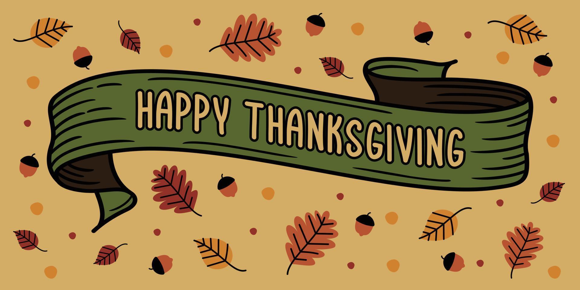 vector illustration of banner design for thanksgiving celebration