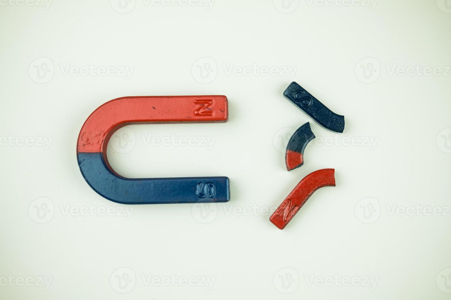 Broken U shape steel and new 11872125 Stock Photo