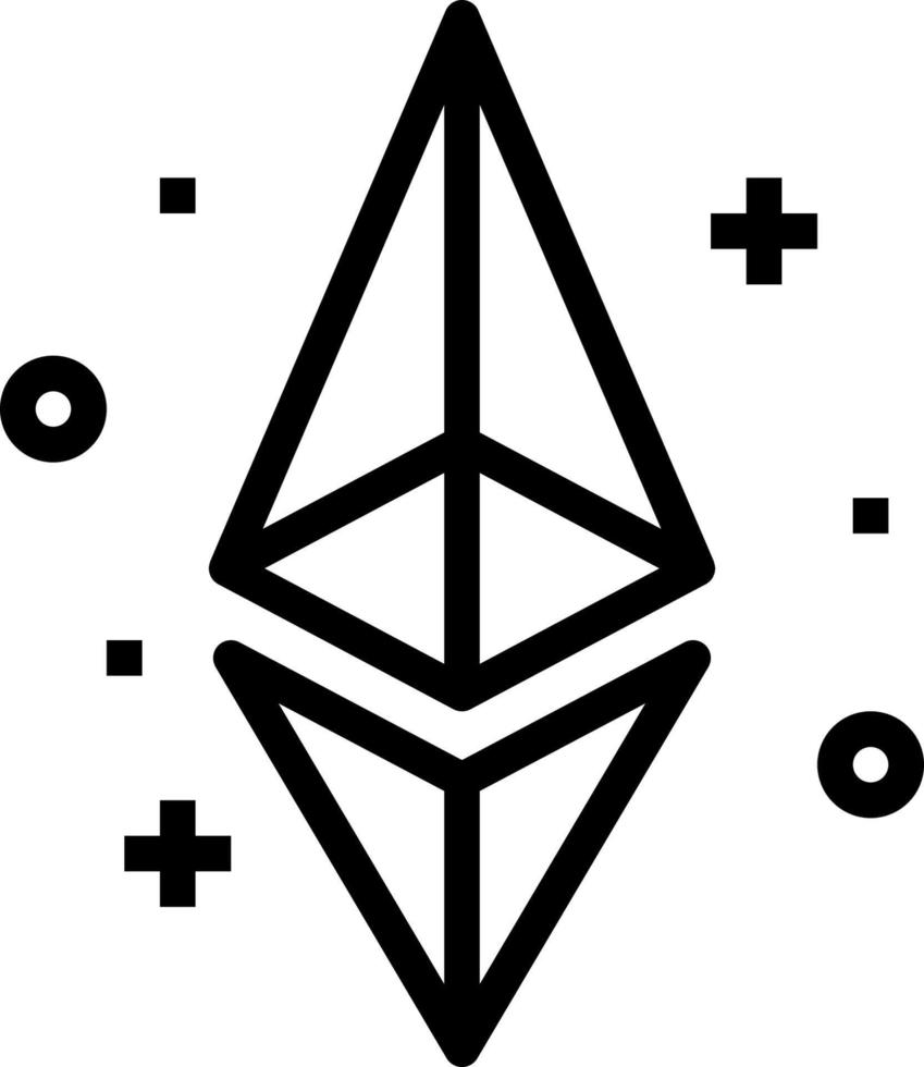 ethereum outline icon vector