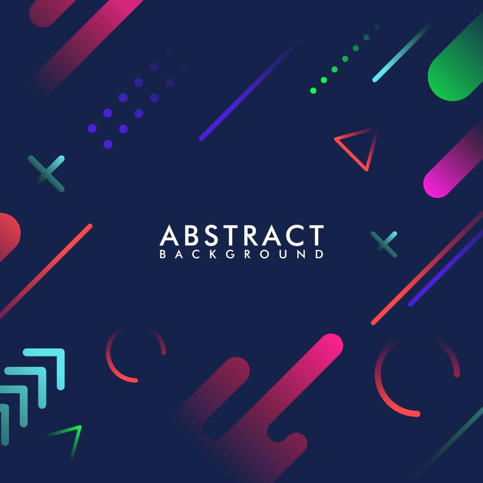 Abstract geometric gradient background with colorful vector