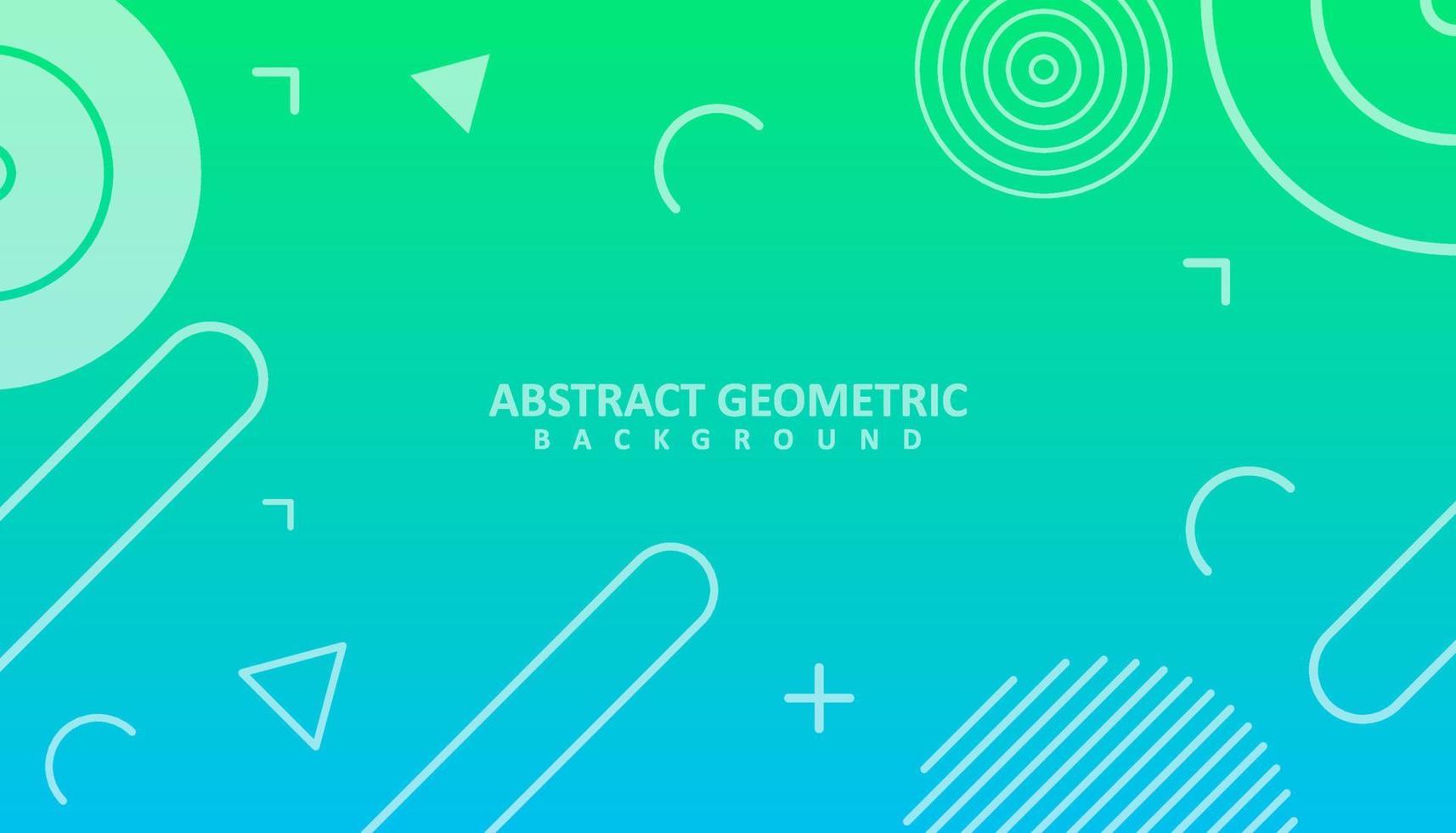Blue and green geometric background design vector
