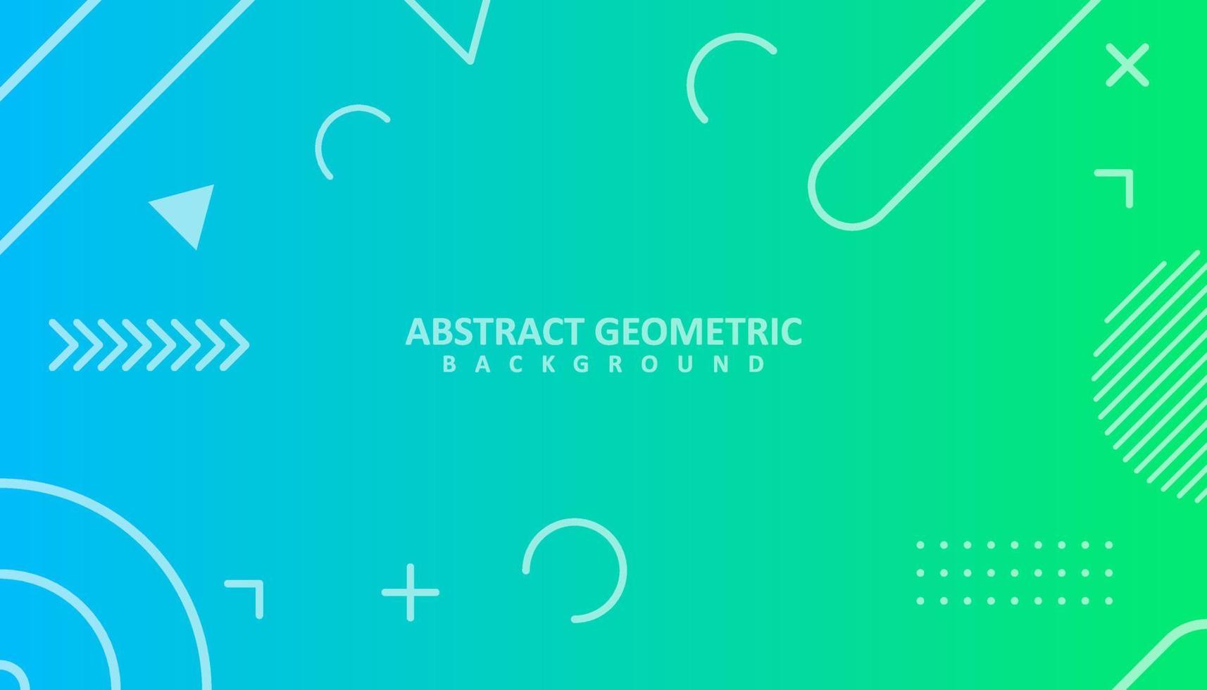 Blue and green geometric background design vector