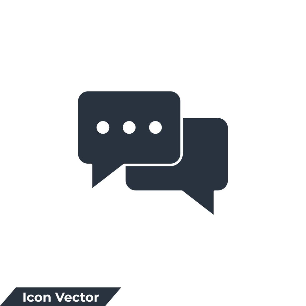 Chat Bubble icon logo vector illustration. Talk bubble speech symbol template for graphic and web design collection