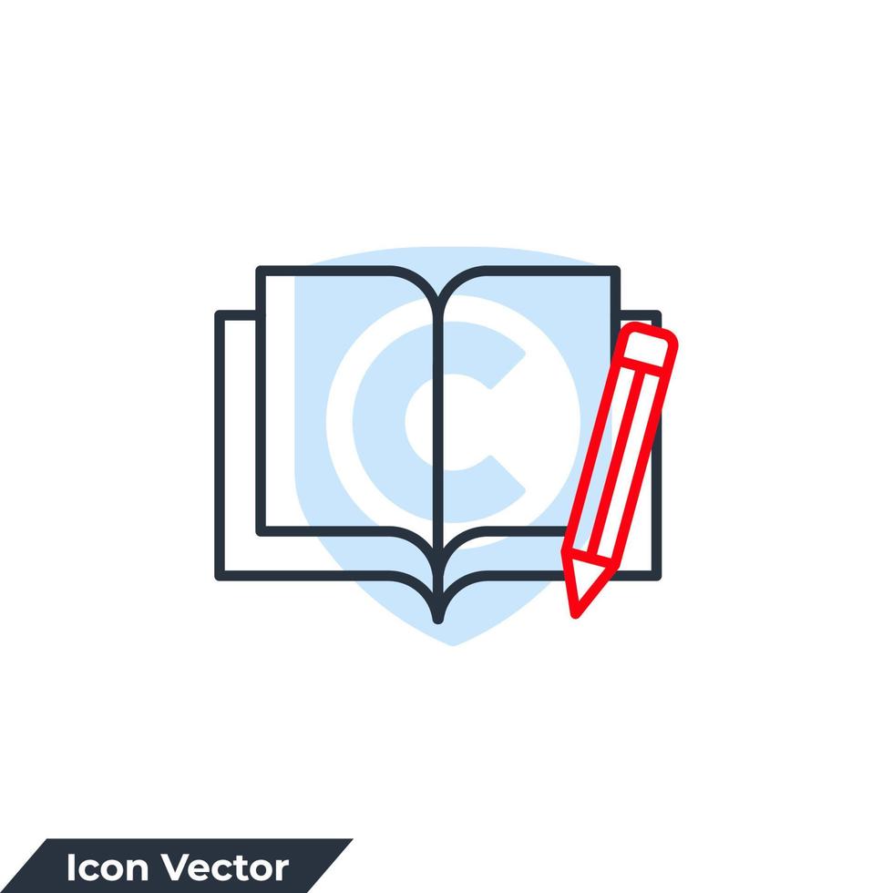 writing icon logo vector illustration. Copywriting symbol template for graphic and web design collection