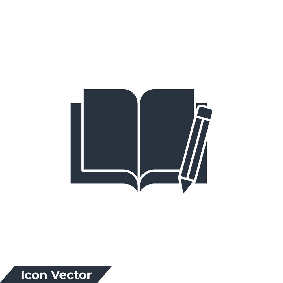 ilustración de vector de logotipo de icono de escritura. plantilla de símbolo de redacción para la colección de diseño gráfico y web