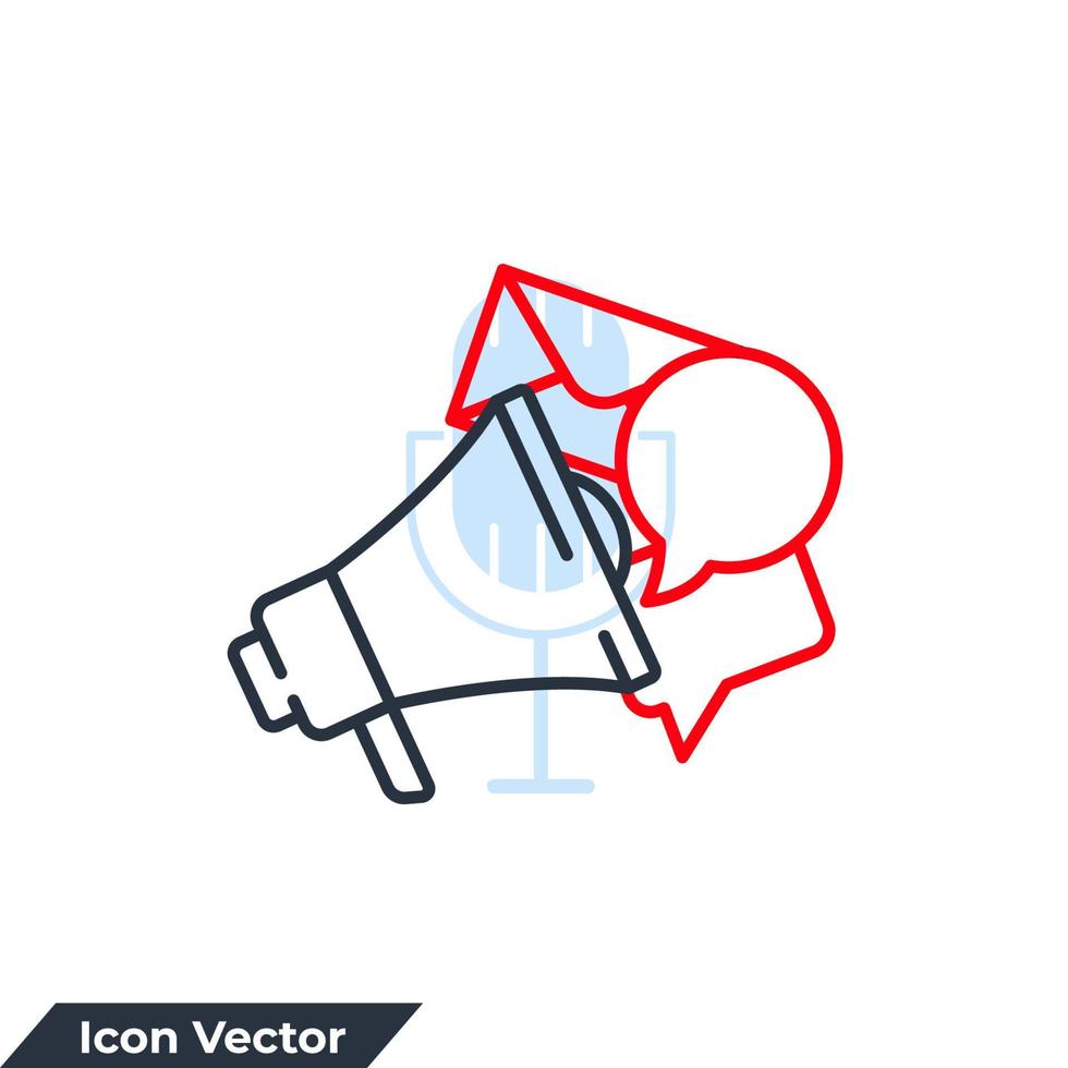 Ilustración de vector de logotipo de icono de marketing. plantilla de símbolo de marketing digital para la colección de diseño gráfico y web