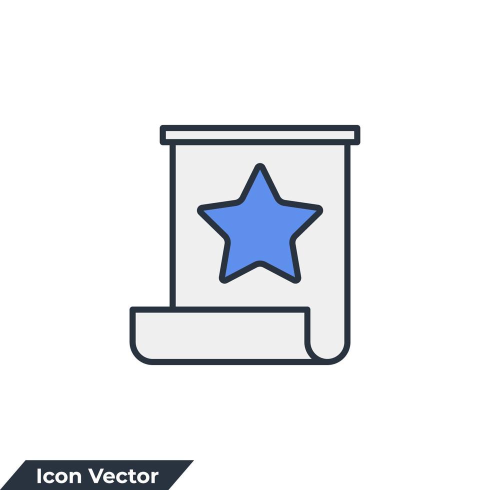 ilustración de vector de logotipo de icono de marcador. plantilla de símbolo favorito para la colección de diseño gráfico y web