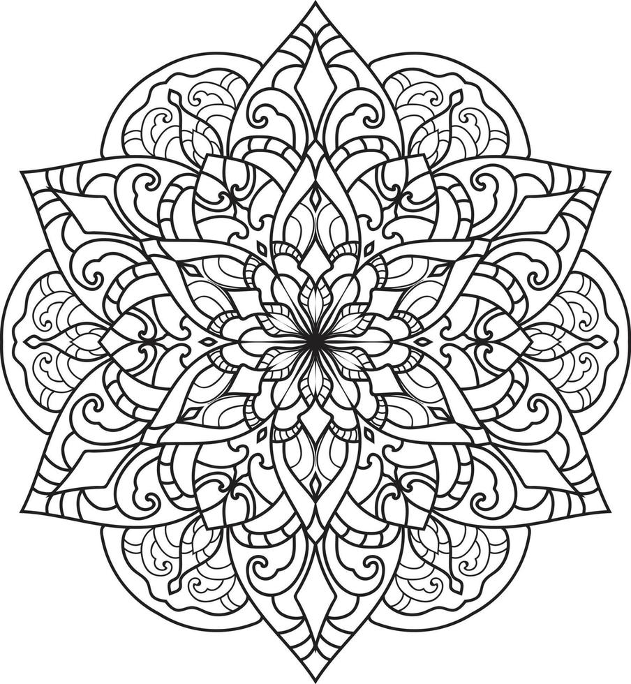 Outline Mandala Vector