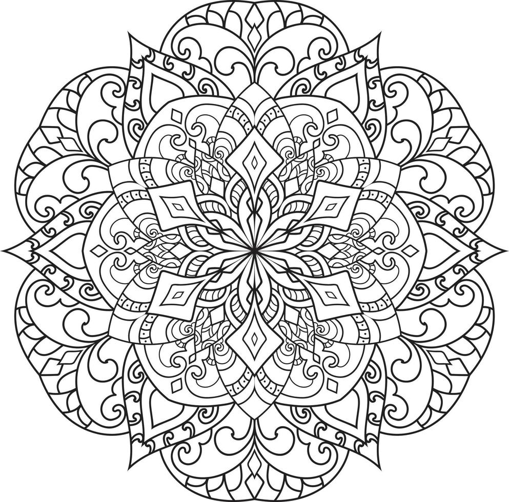 Outline Mandala Vector