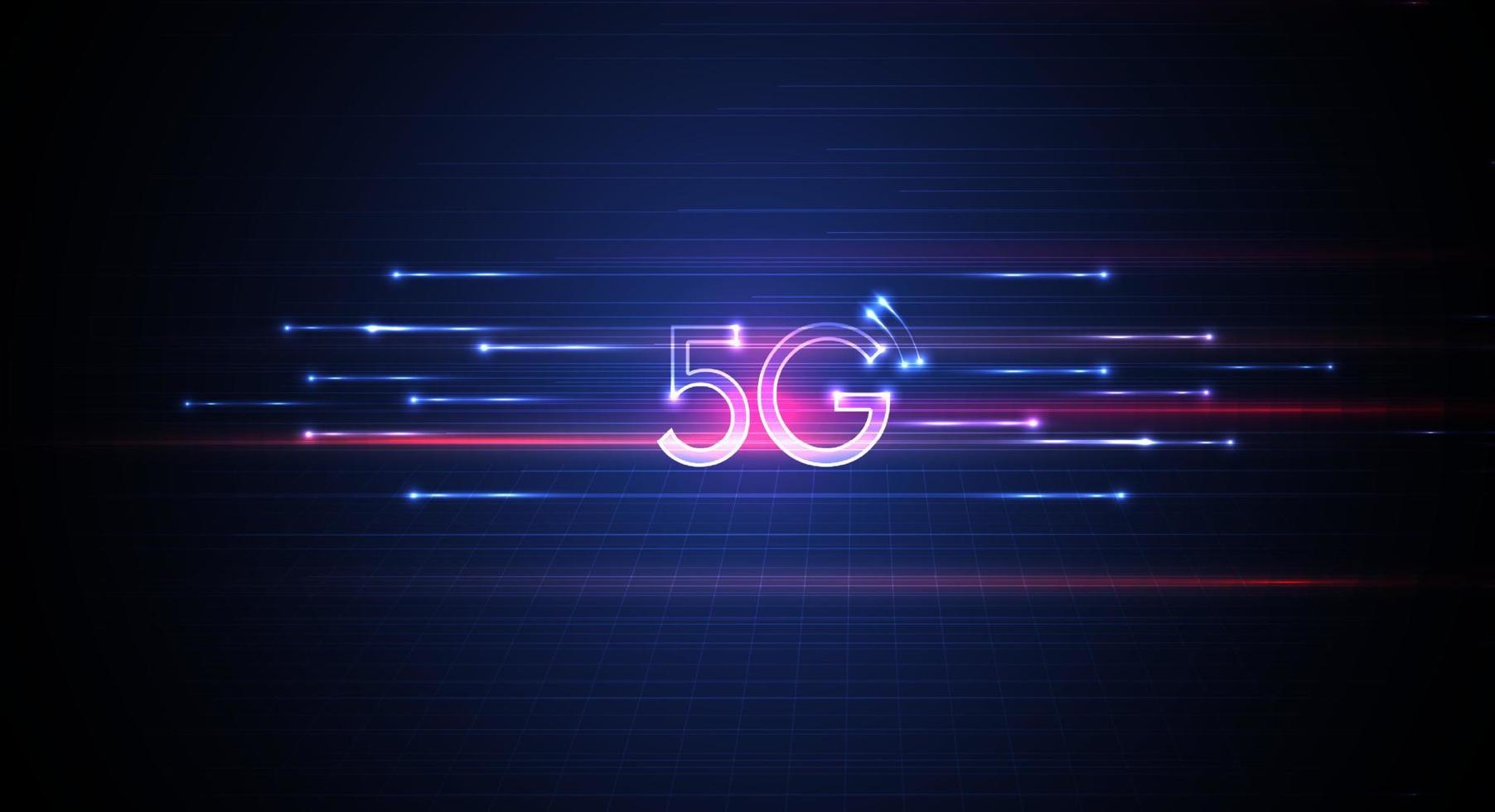 Communication technology for internet business. fiber optic, speed line and futuristic background for 5g or 6g technology wireless data transmission, high-speed internet in abstract. vector design