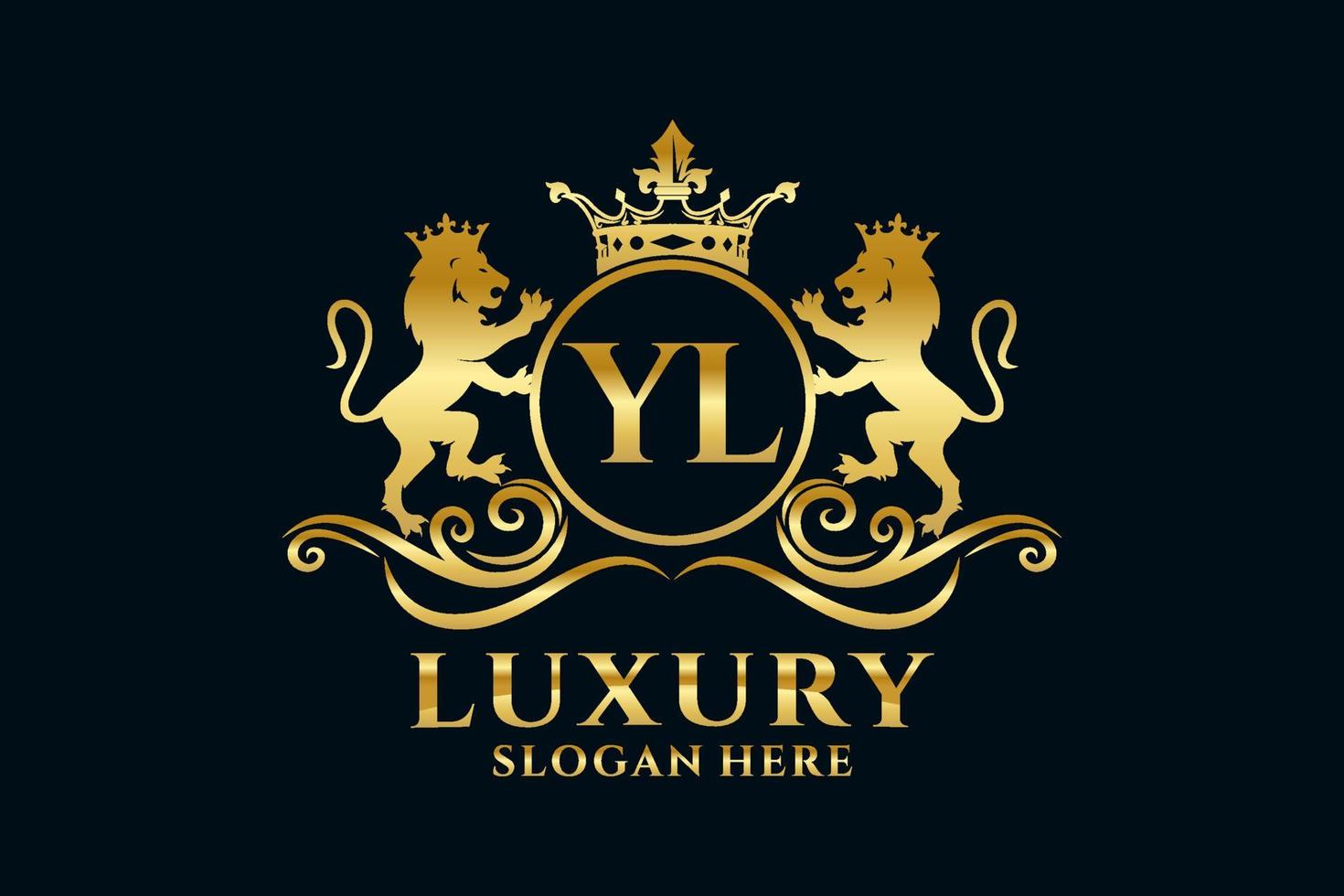 Initial YL Letter Royal Luxury Logo template in vector art for luxurious  branding projects and other vector illustration. 12013491 Vector Art at  Vecteezy