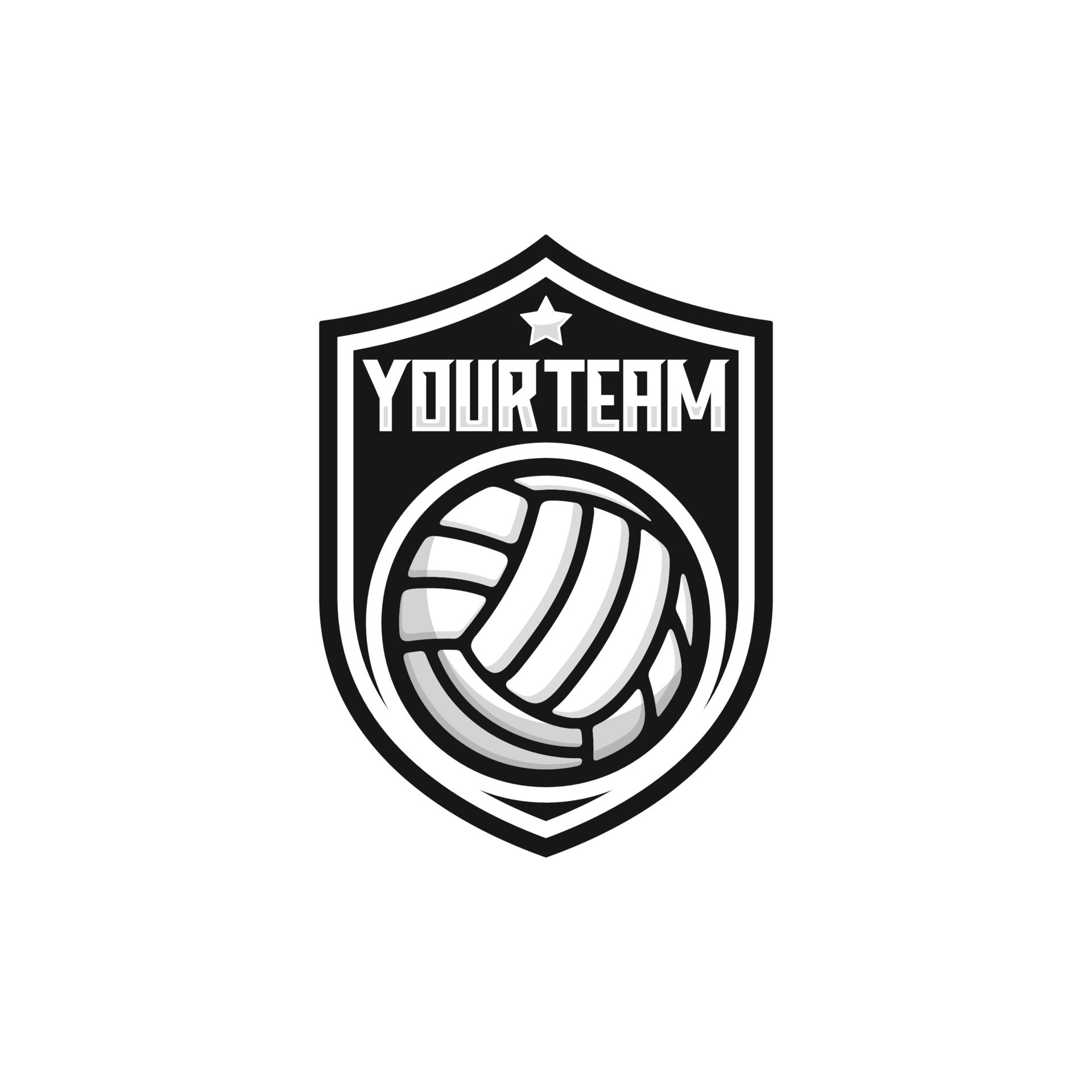 Volleyball team emblem logo design vector illustration 11874726 Vector ...