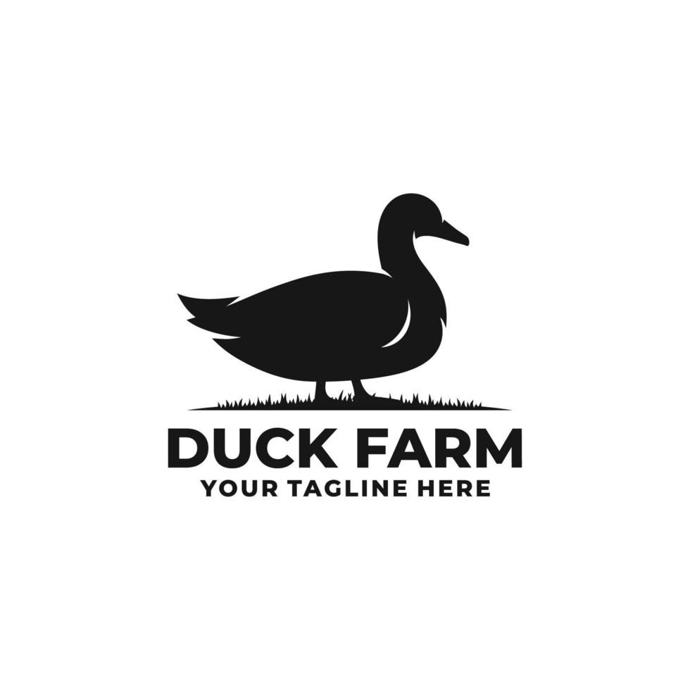 Duck farm logo design vector