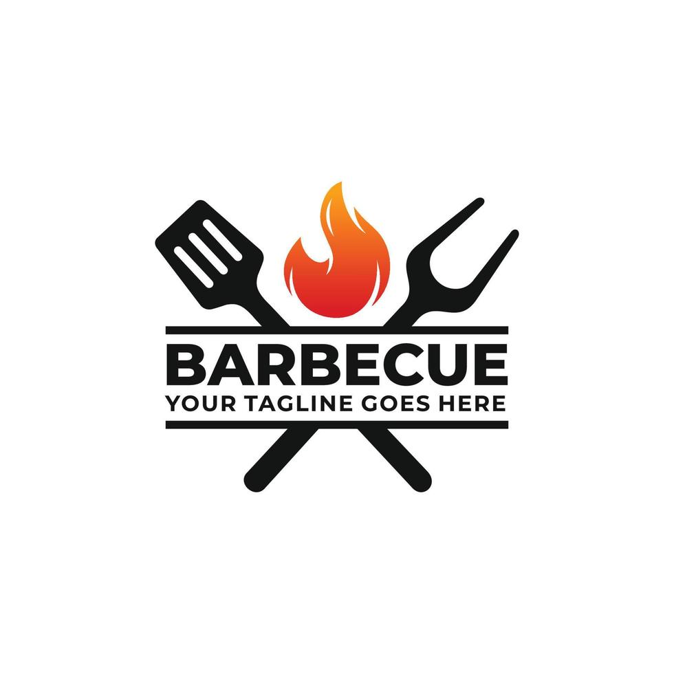 Barbecue logo design vector