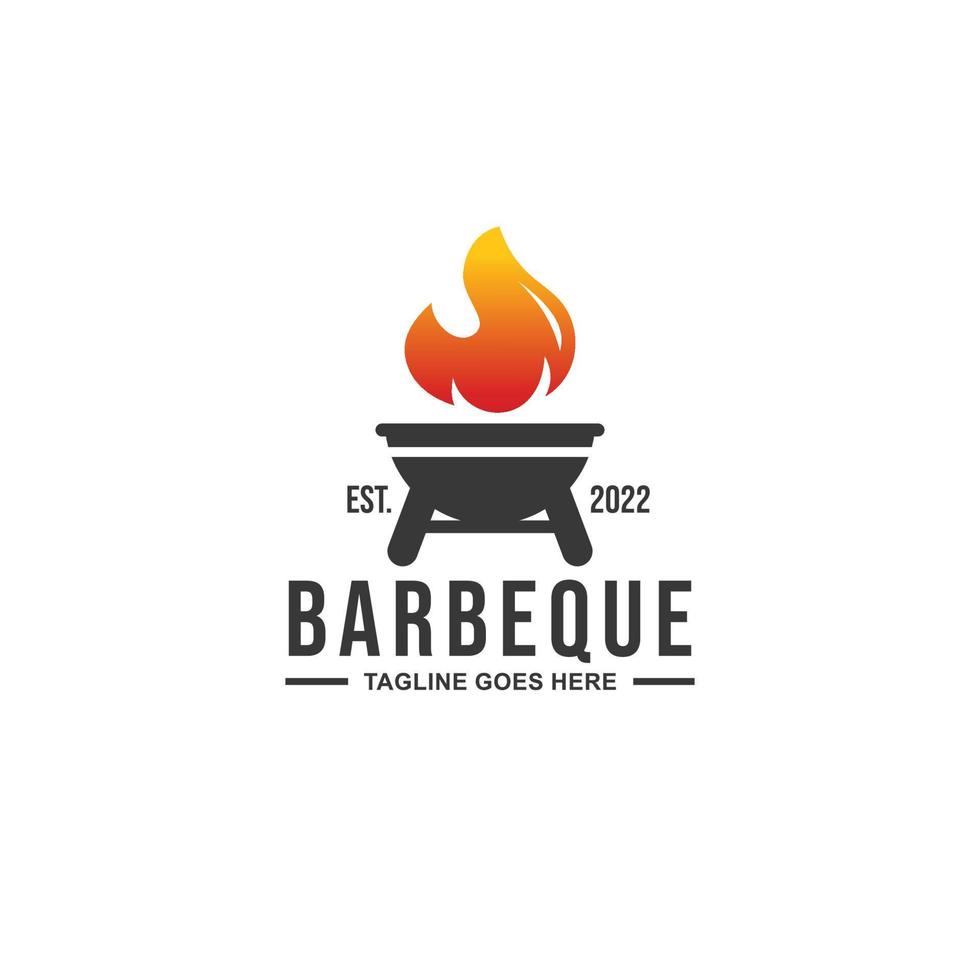 Barbecue logo design vector