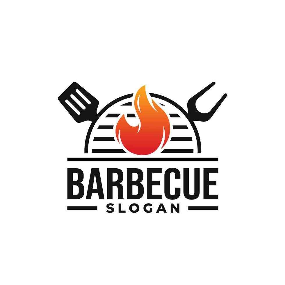 Barbecue logo design vector