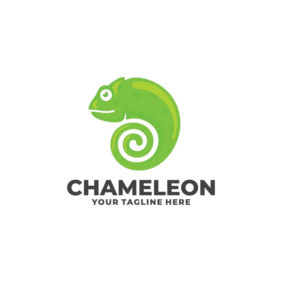 Chameleon logo design vector