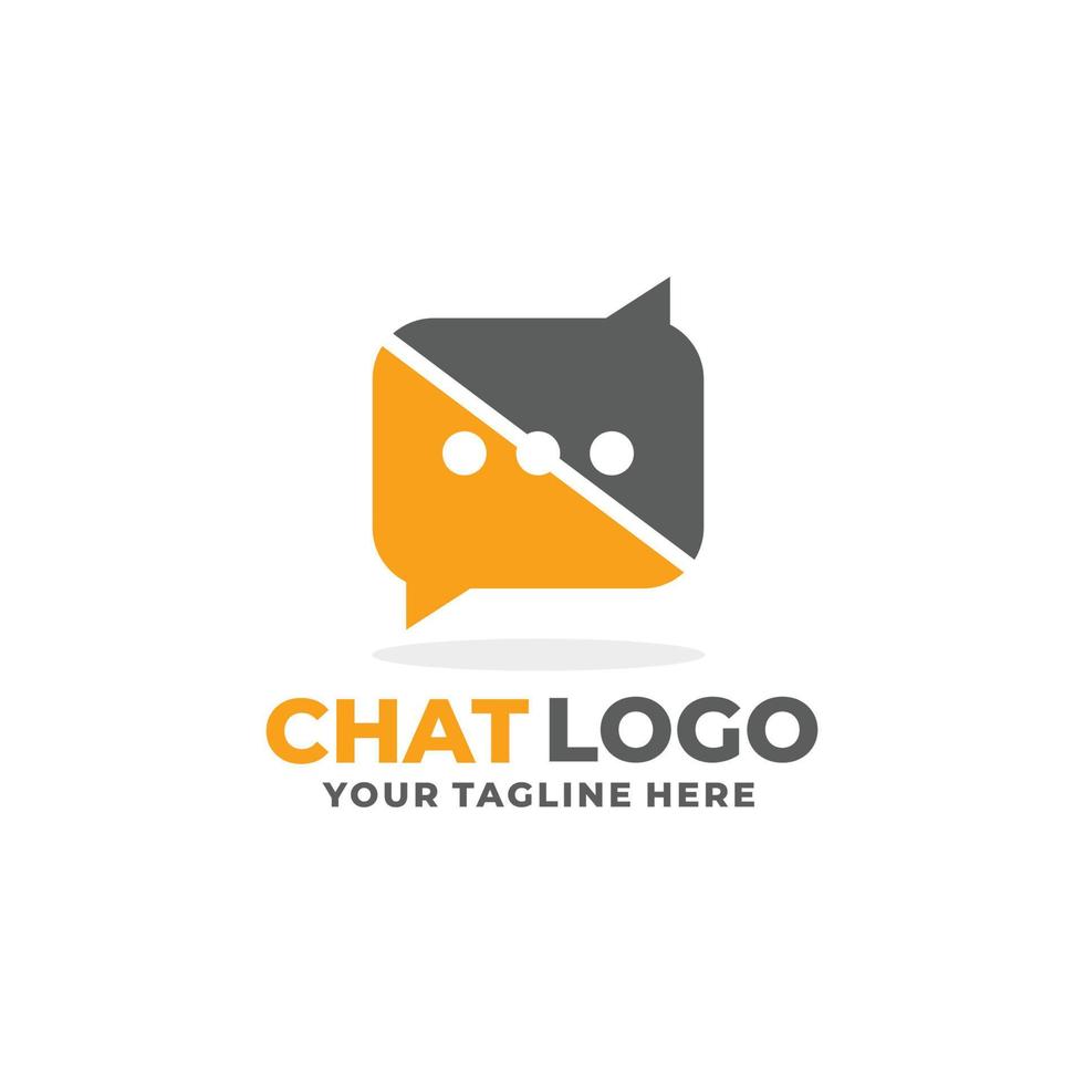 vector de diseño de logotipo de chat. logotipo de hablar