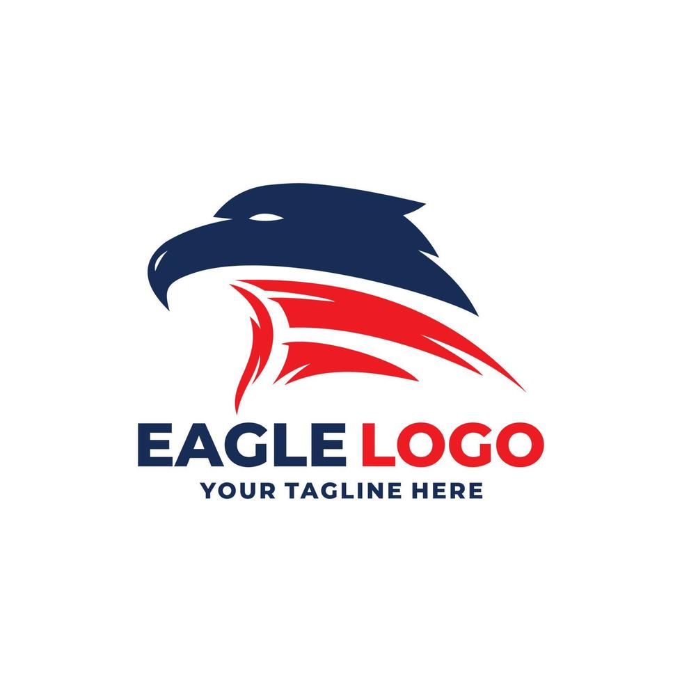 Eagle simple flat logo vector