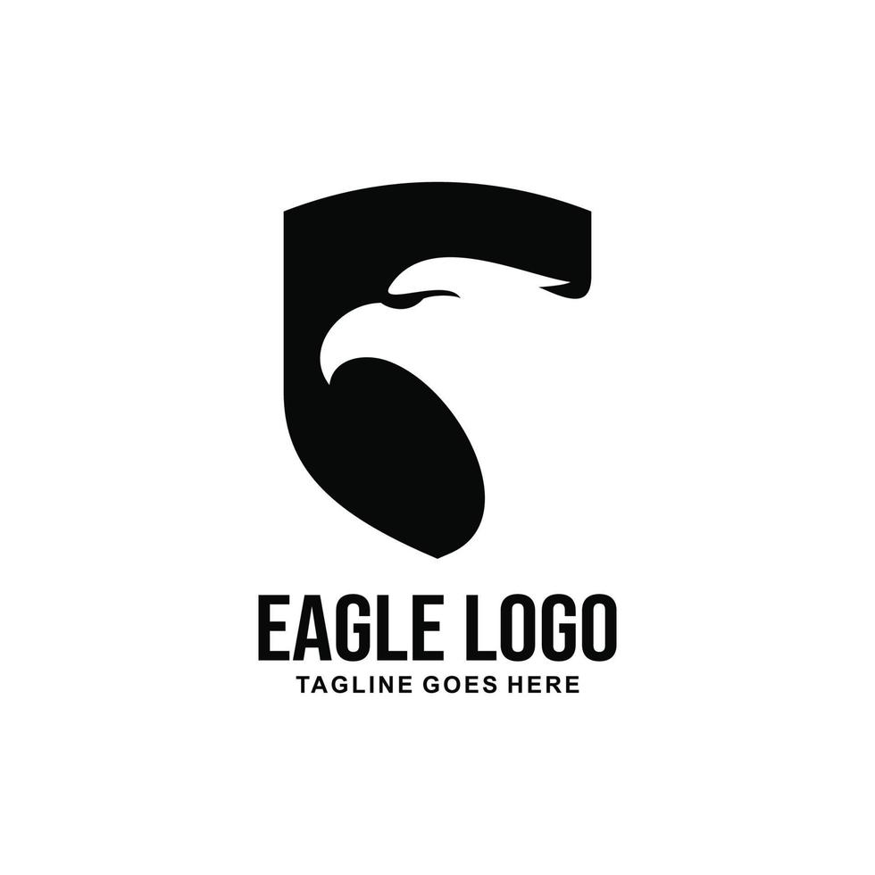 Eagle simple flat logo vector