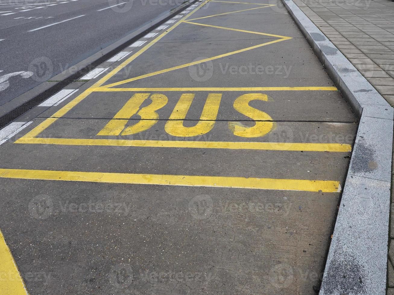 bus stop sign photo