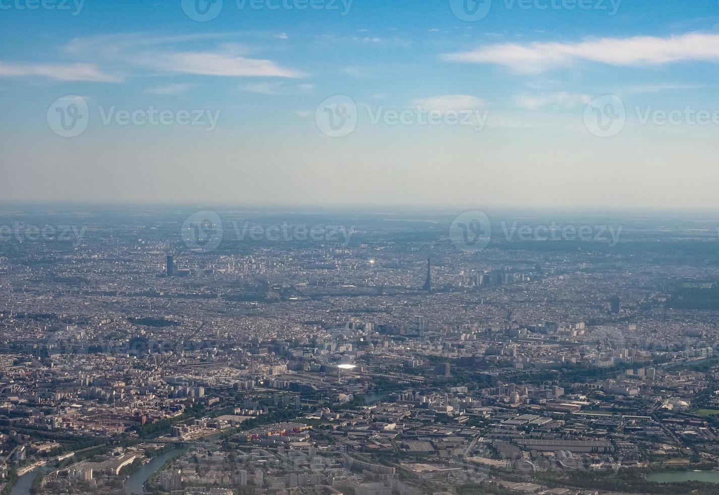 Aerial view of Paris photo