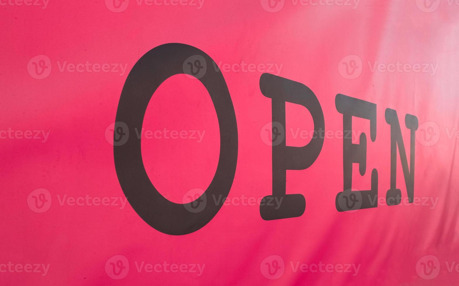 Open shop sign photo