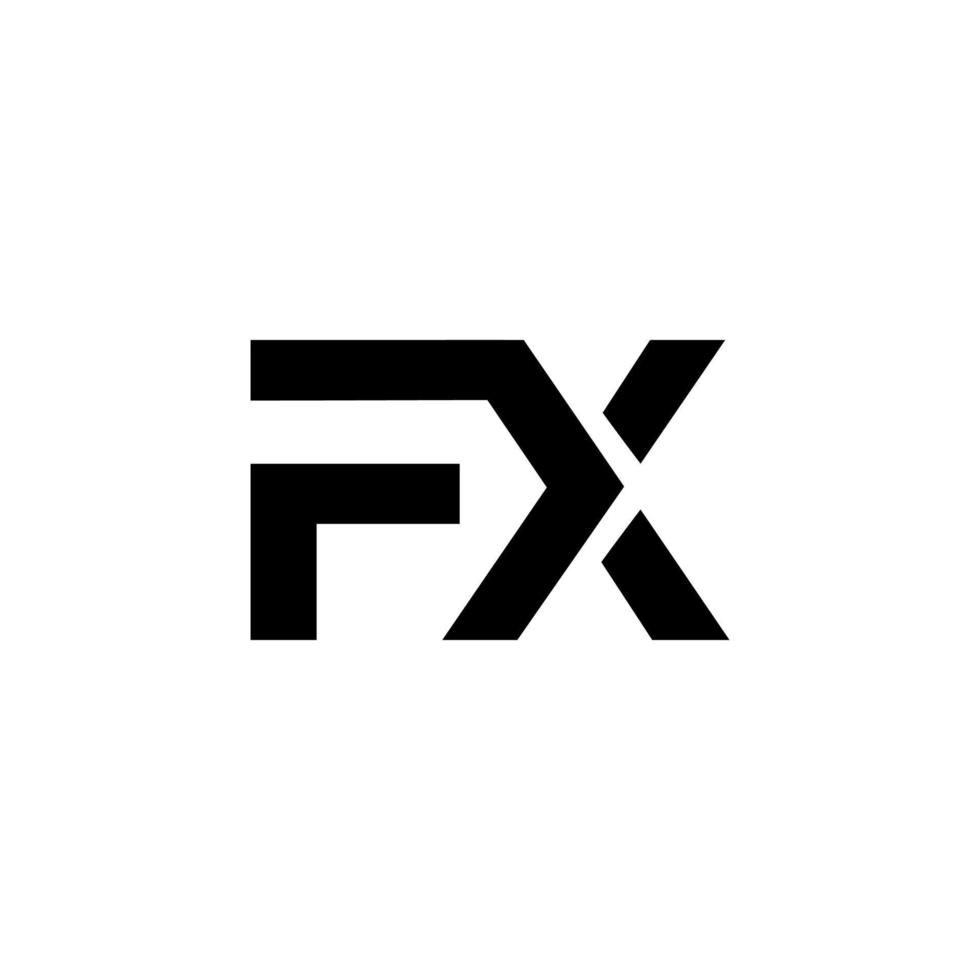 vector de concepto de logotipo fx inicial. vector libre de símbolo de icono creativo