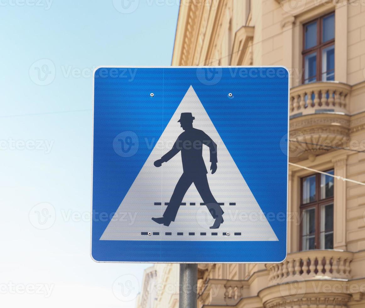 zebra crossing sign photo