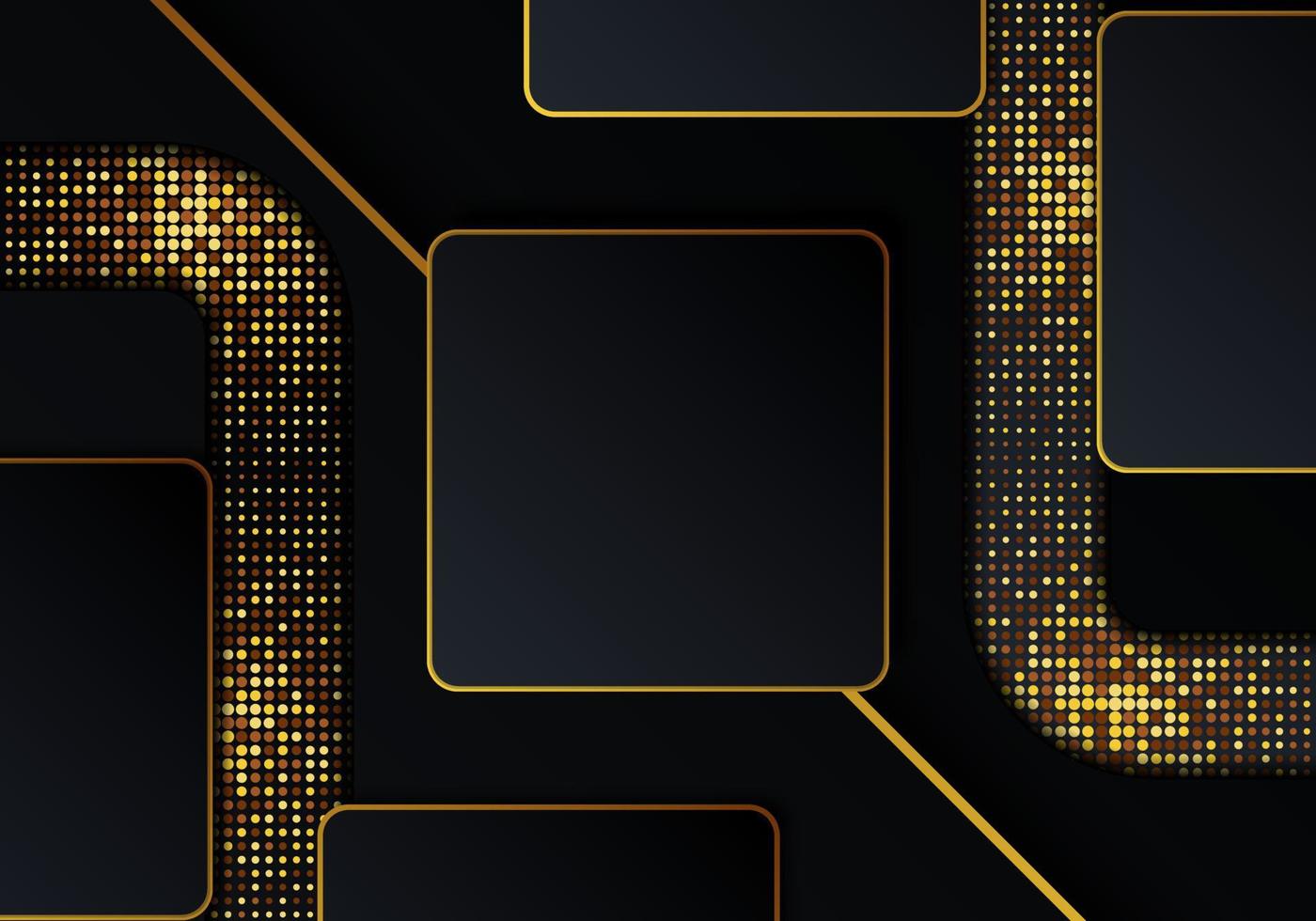 Golden luxury rounded rectangle background. Vector illustration.