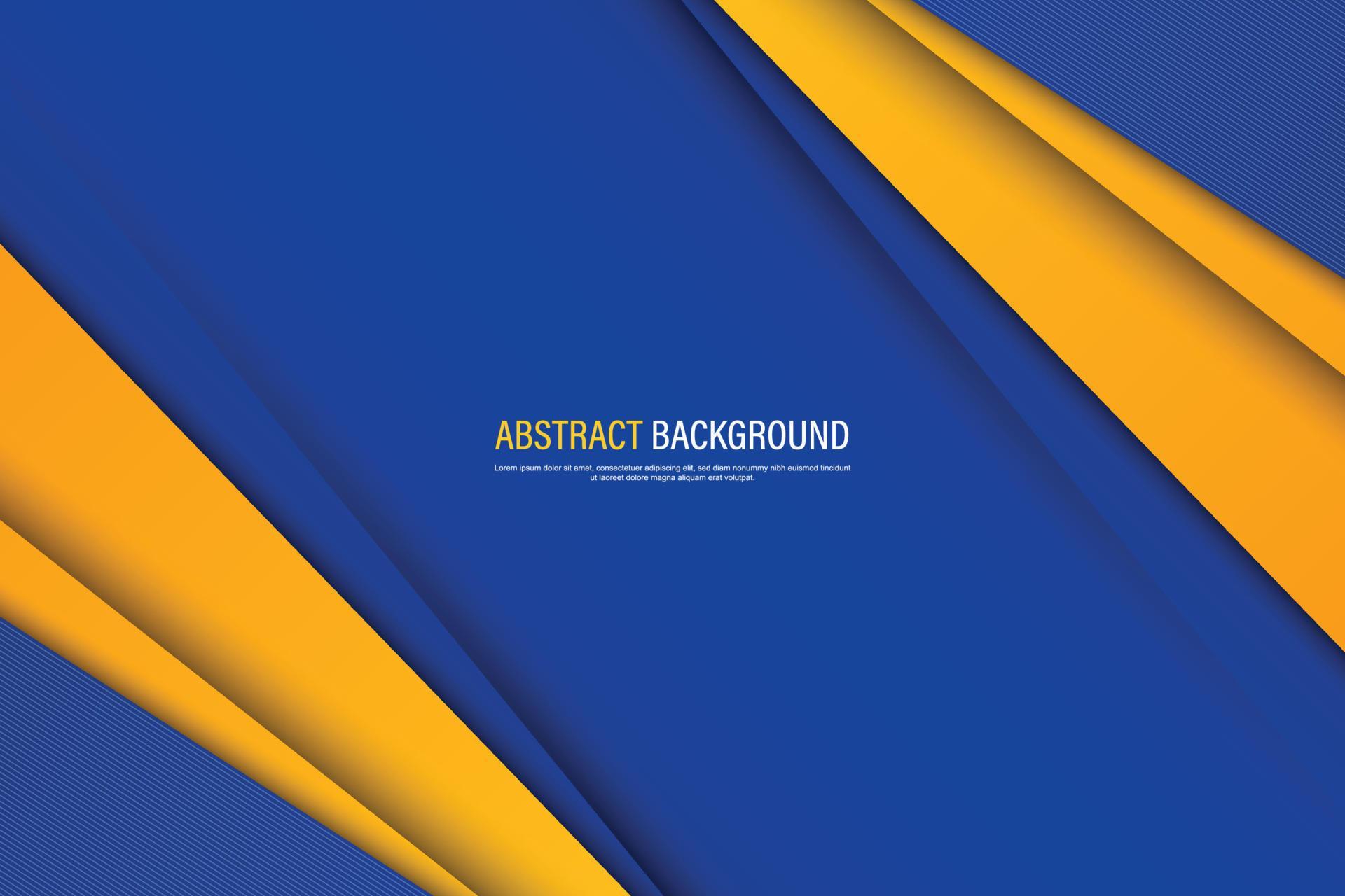 Blue and yellow stripes background with white lines and shadow