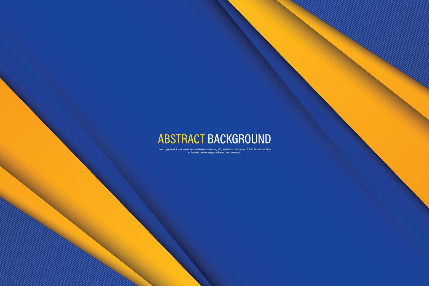 Blue and yellow stripes background with white lines and shadow. vector