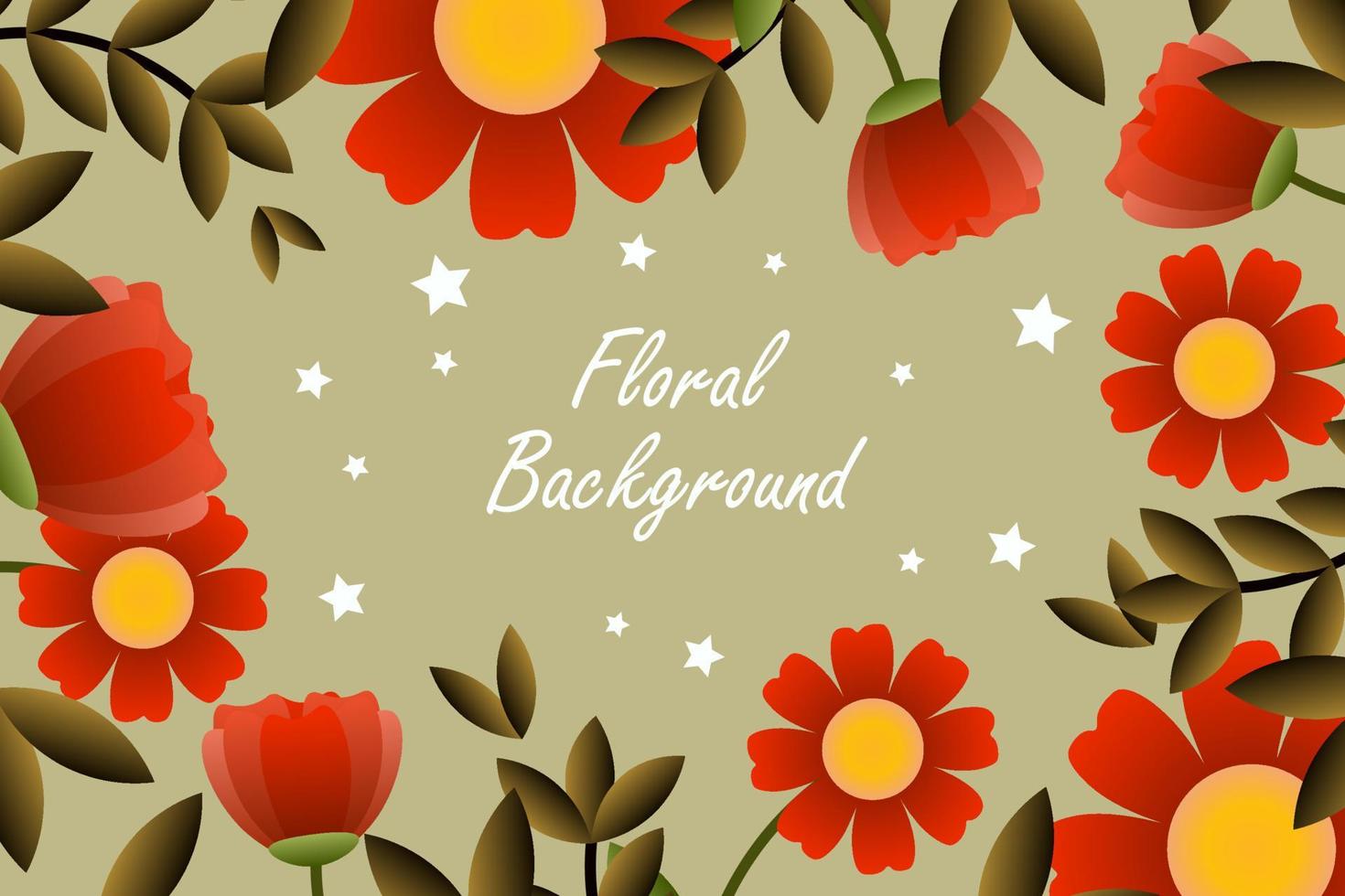 Floral background with gradient flower. vector