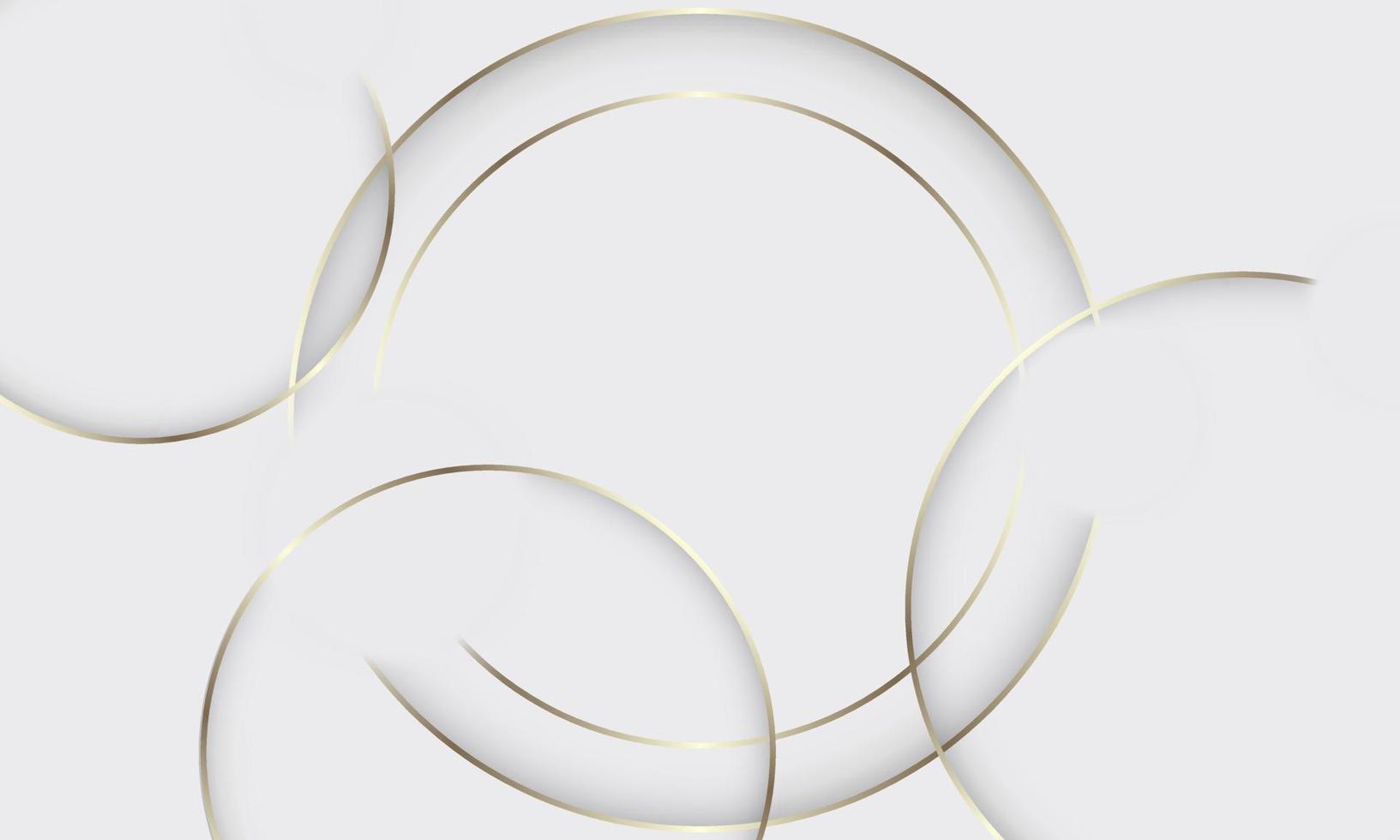 Gold circle lines on gray background. vector