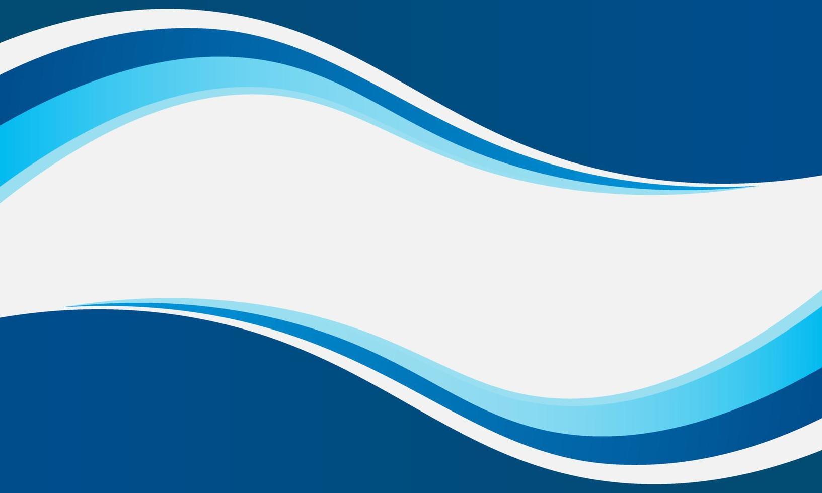 Blue wave shape on white background. vector