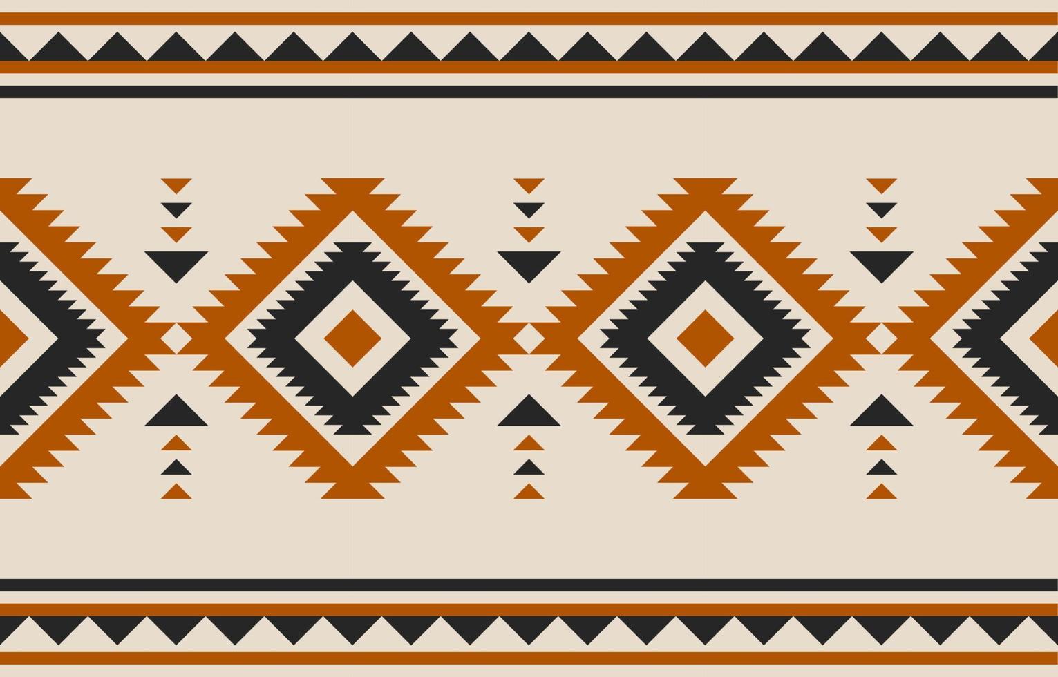 Beautiful carpet ethnic art. Geometric ethnic seamless pattern in tribal. American, Mexican style. vector