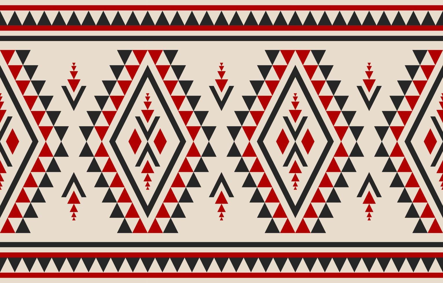 Beautiful carpet ethnic art. Geometric ethnic seamless pattern in tribal. American, Mexican style. vector