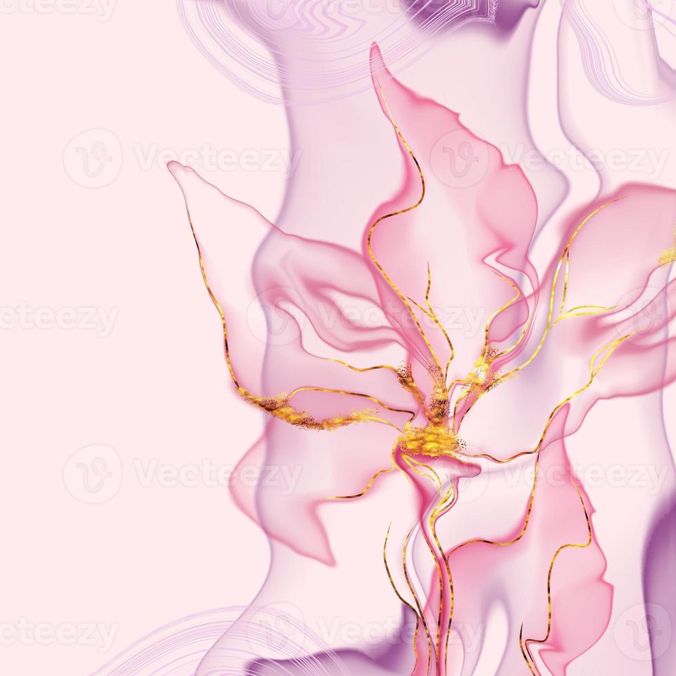 ilustración floral abstracta. dibujado a mano foto