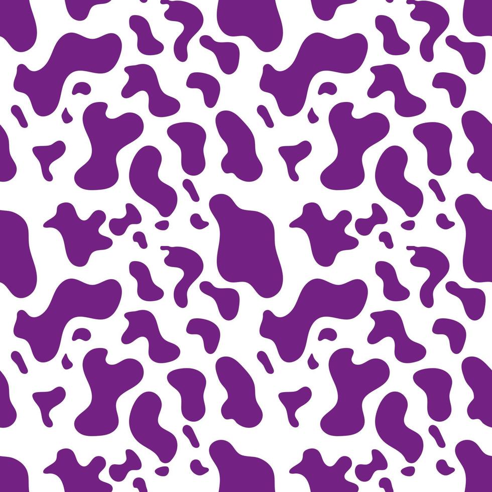 Seamless cow spots drawing. vector