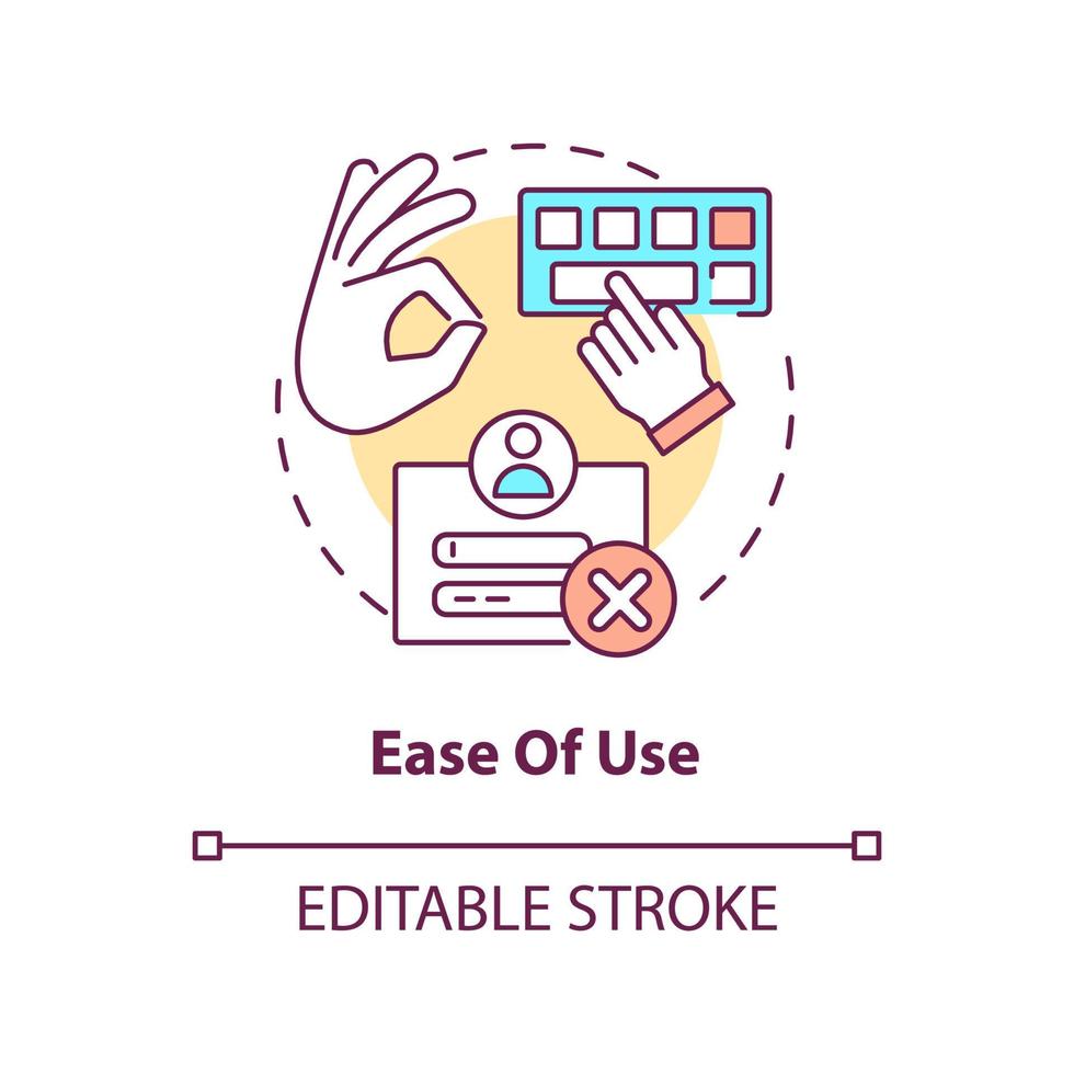 Ease of use concept icon. Commenting platform feature abstract idea thin line illustration. Good user experience. Isolated outline drawing. Editable stroke. vector