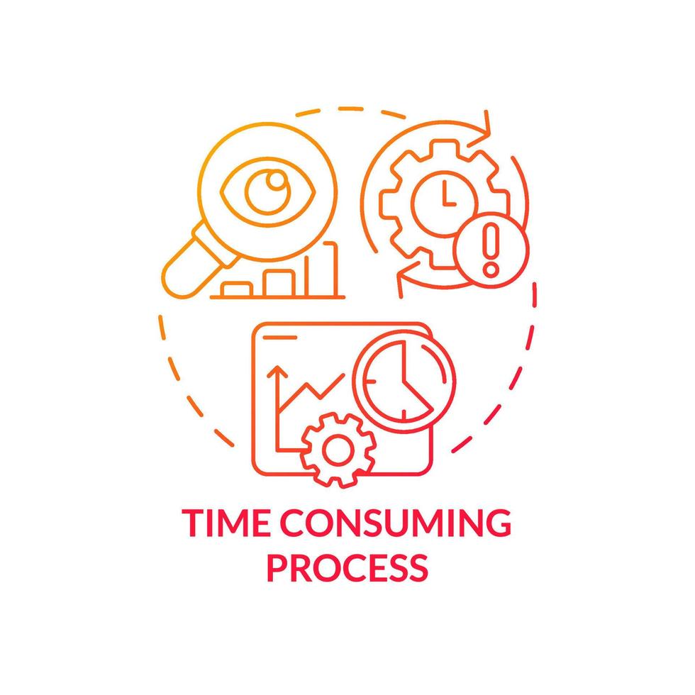Time Consuming Process Red Gradient Concept Icon Deadline Term time-consuming-process-red-gradient-concept-icon-deadline-term