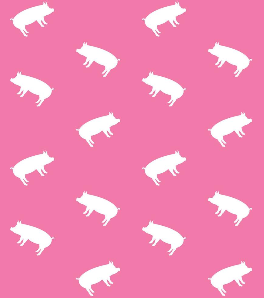 Seamless pattern of pig vector