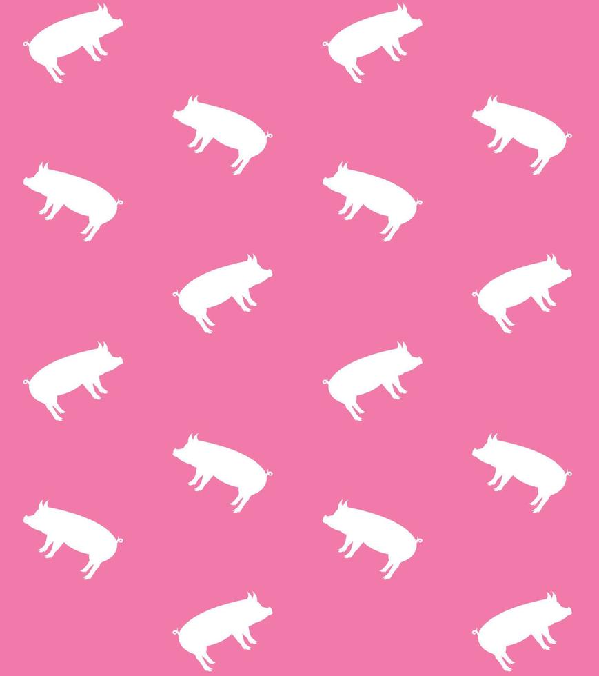 Seamless pattern of pig vector