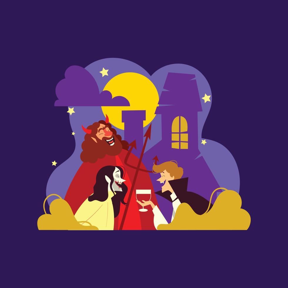 Halloween Costumes Party vector