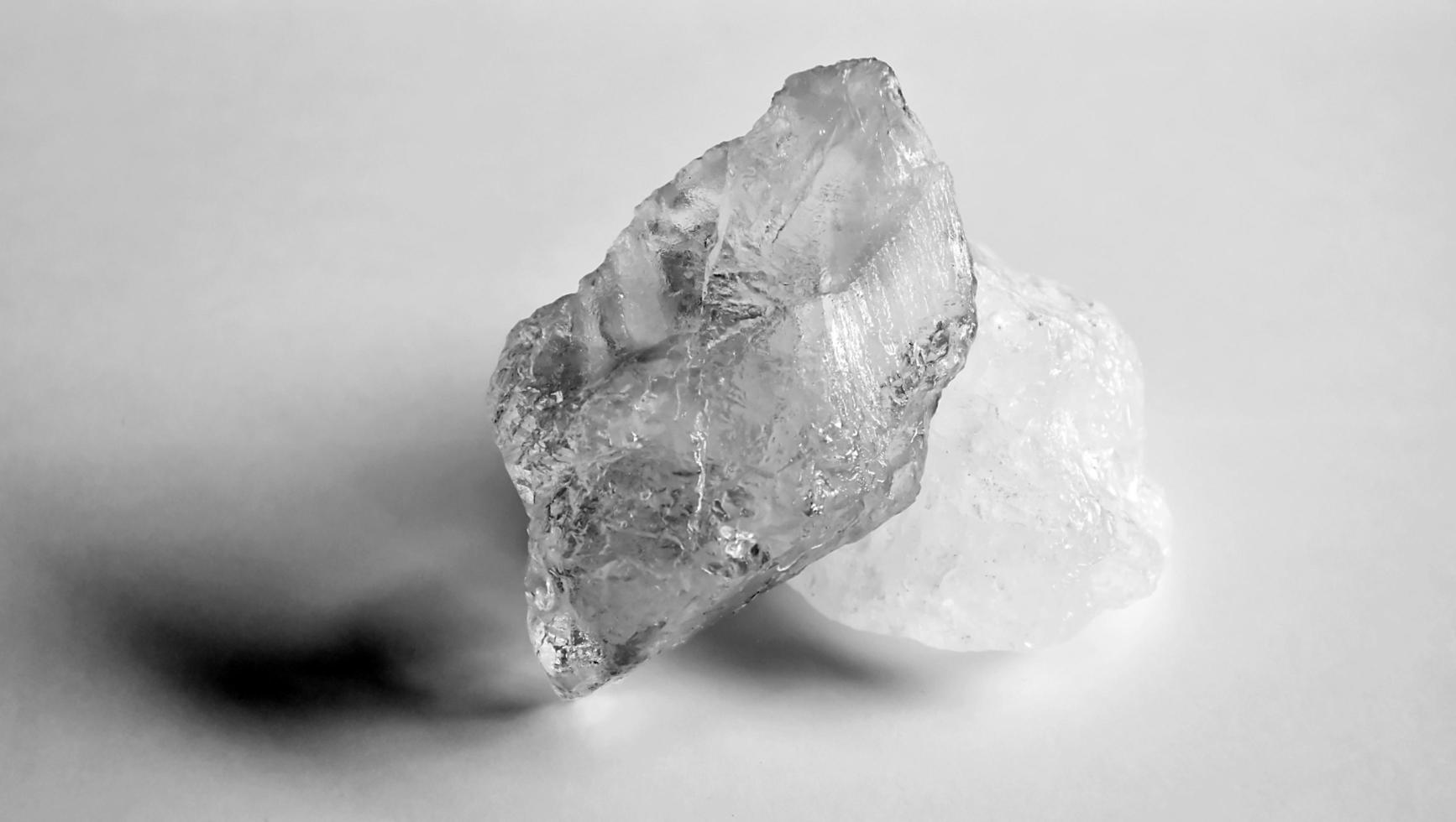 Closeup view of alum with blurred background, concept for healthcare protection and alternative natural products to care human body. Soft and selective focus on alum. photo