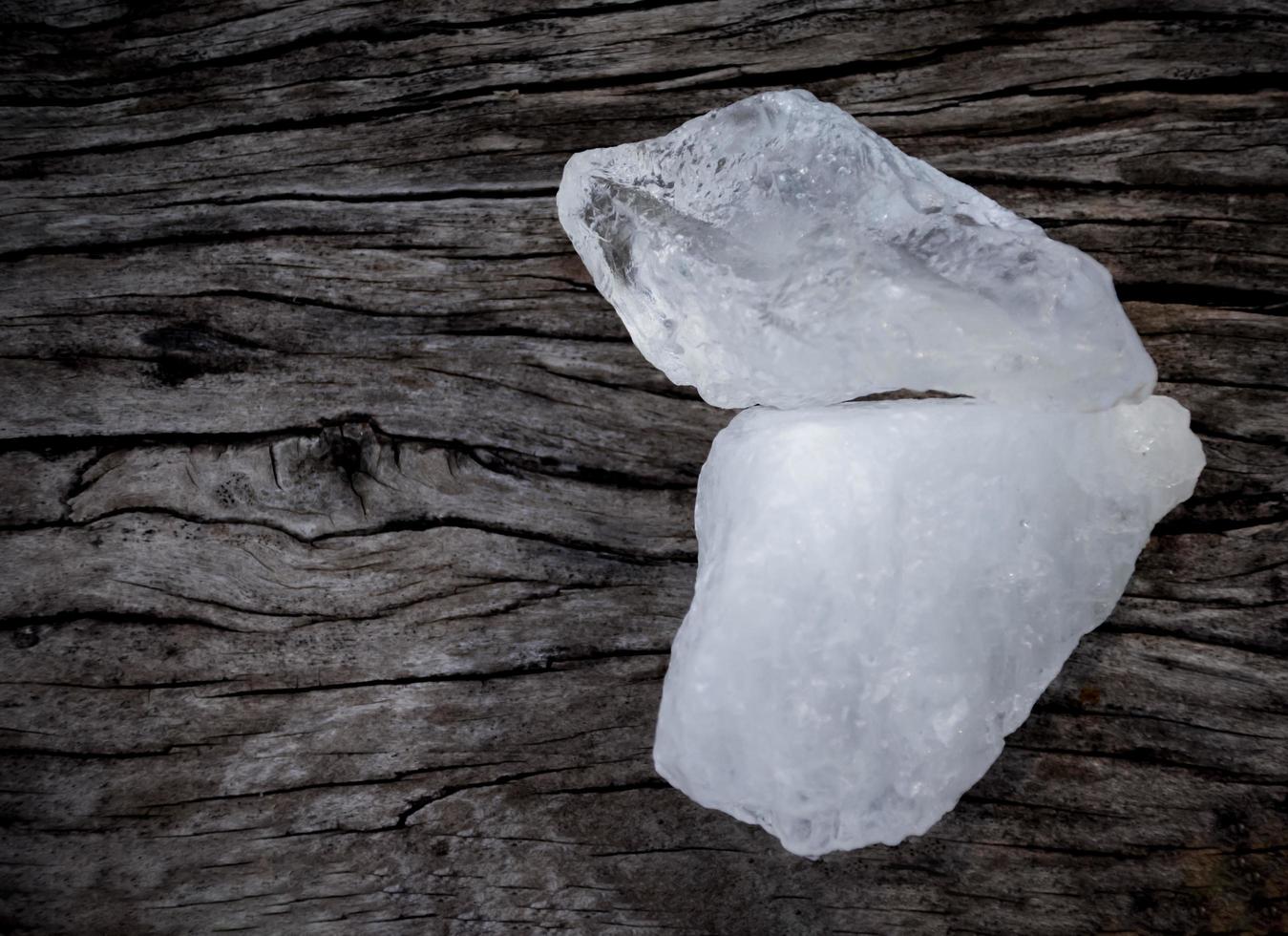 Closeup view of alum with blurred background, concept for healthcare protection and alternative natural products to care human body. Soft and selective focus on alum. photo