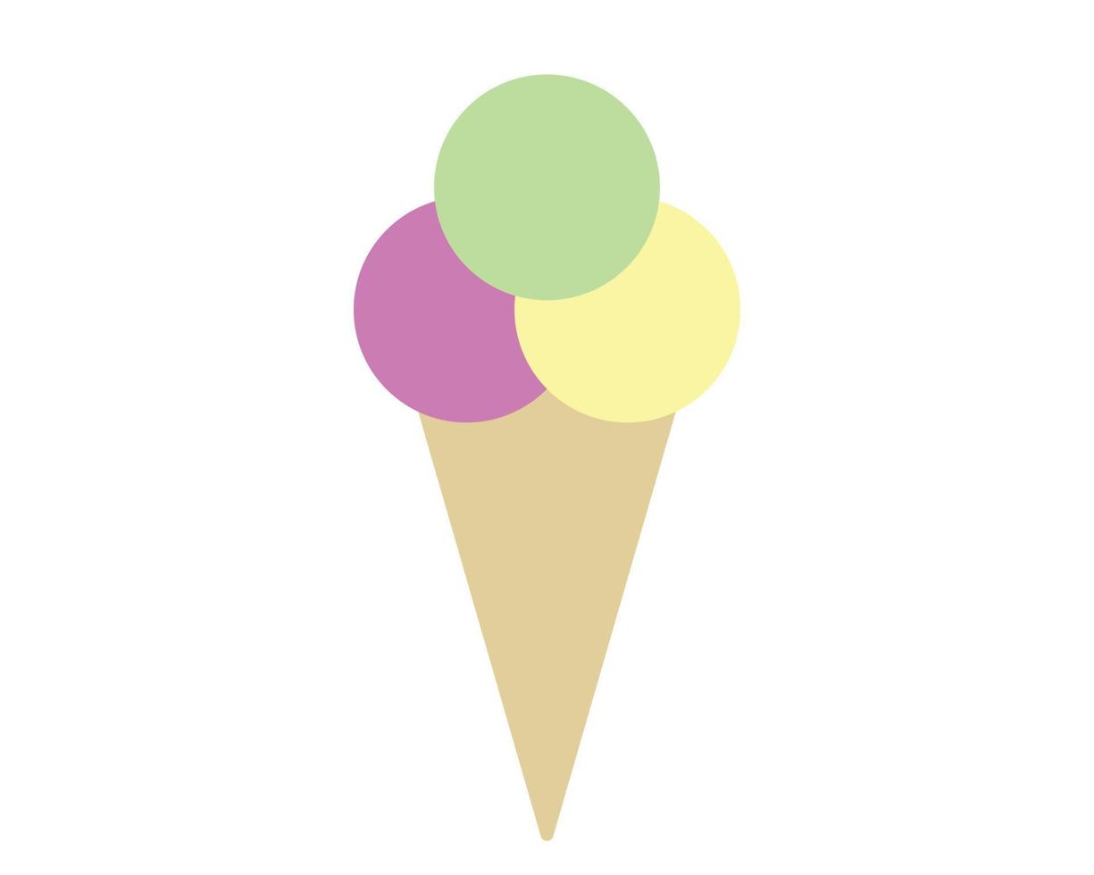 Ice cream simple icon vector