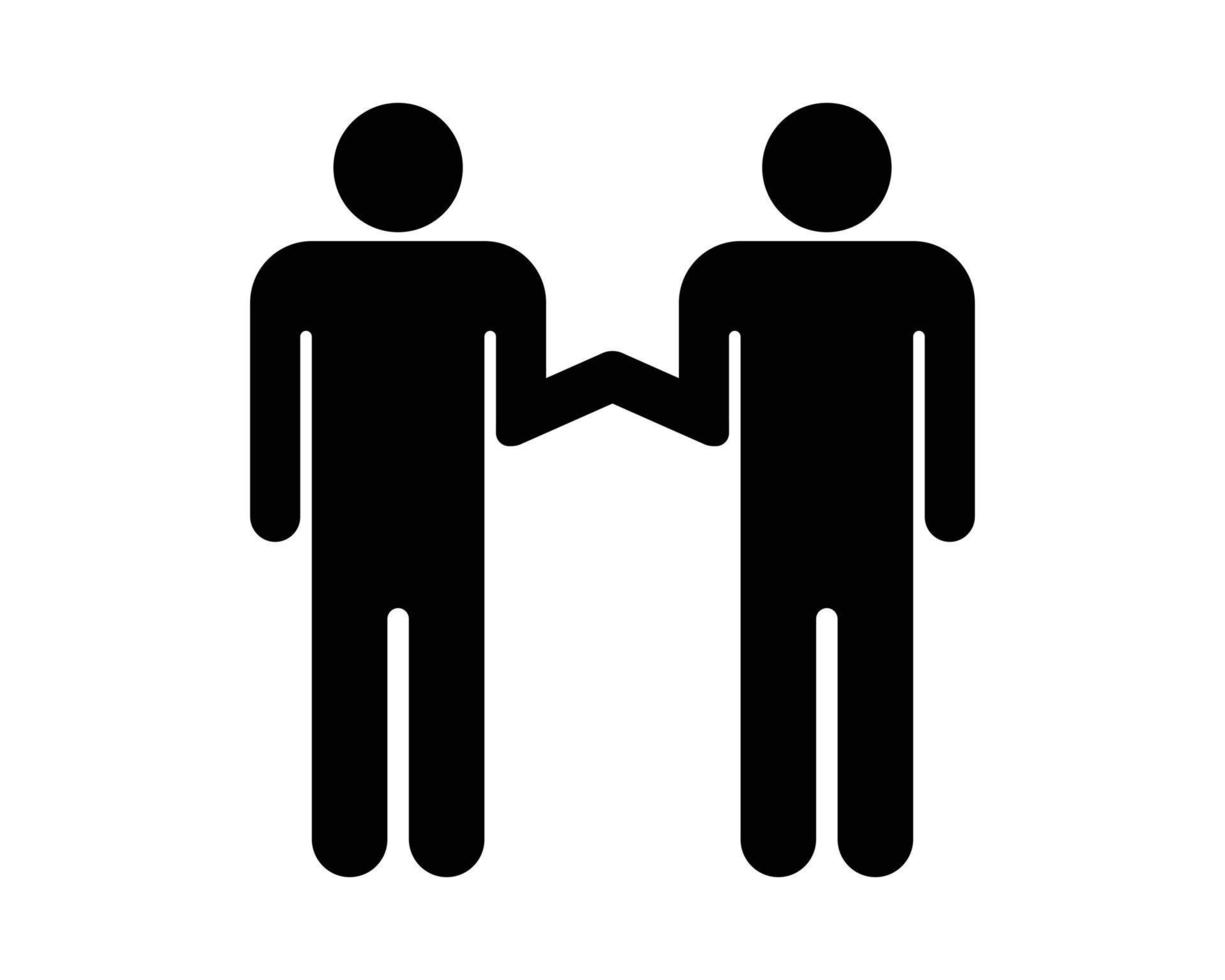 Handshaking pictogram - men shaking hands vector