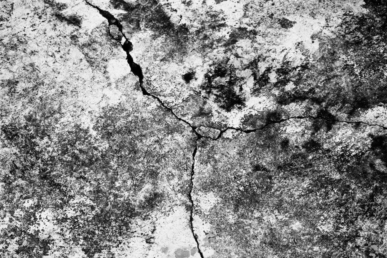 The pattern of the outdoor cement floor with cracks and stains on the surface of cement floor, soft and selective focus. photo