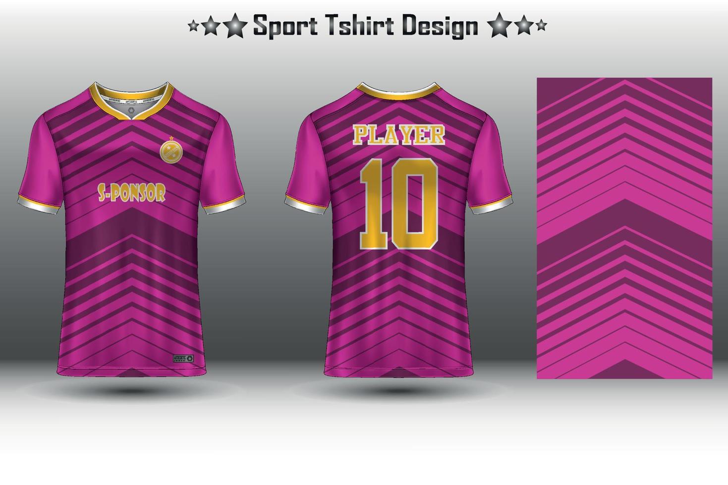 Football jersey mockup, soccer jersey mockup, cycling jersey mockup and sport jersey mockup with abstract geometric pattern vector